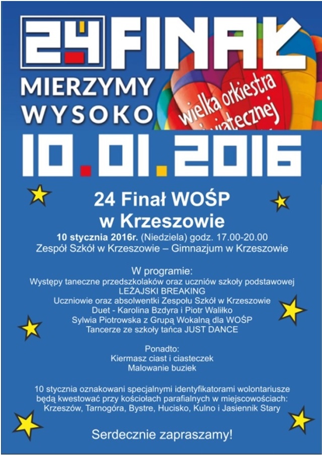 24 Finał WOŚP w Rudniku nad Sanem i Krzeszowie