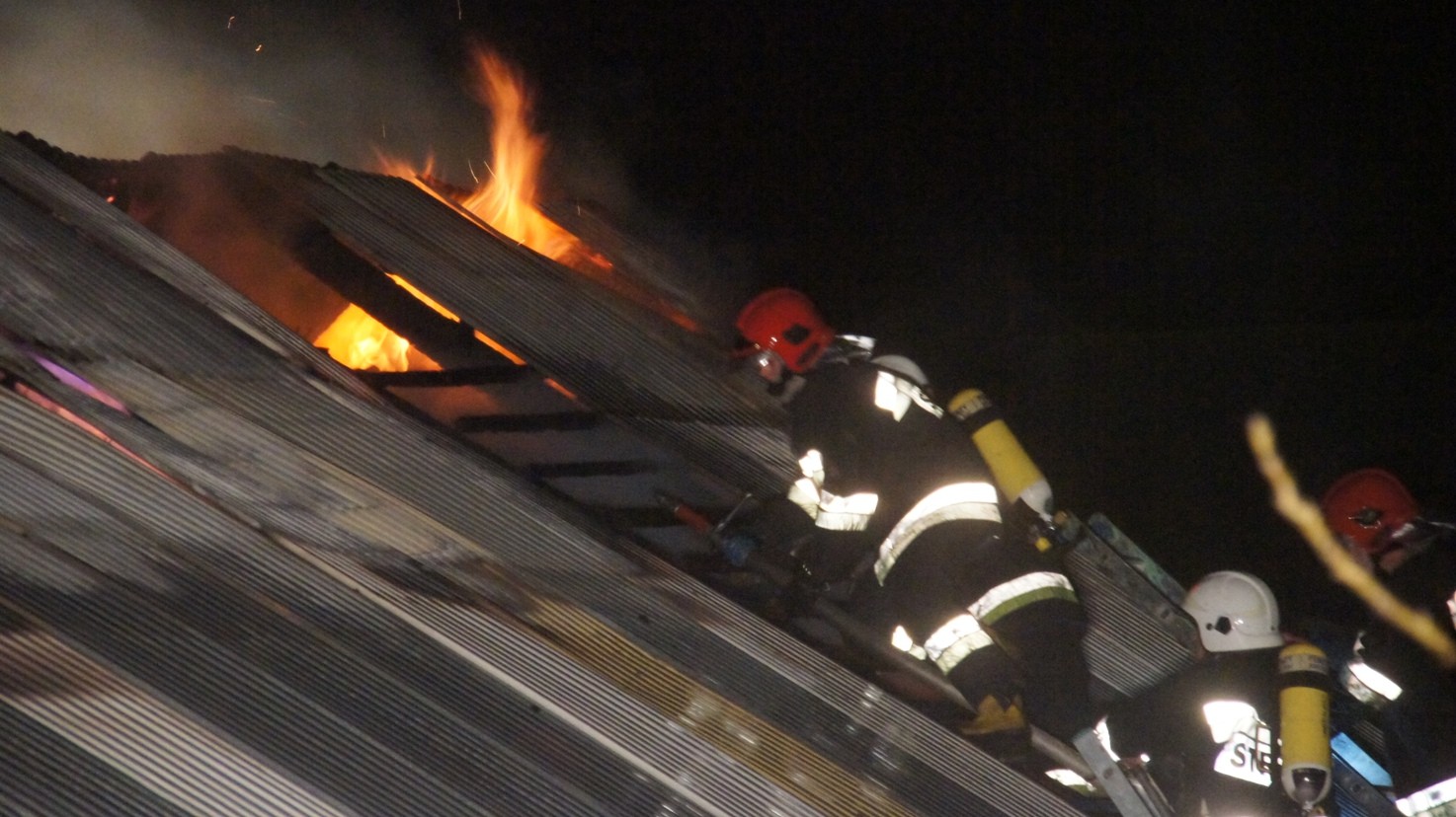 Obora spłonęła całkowicie