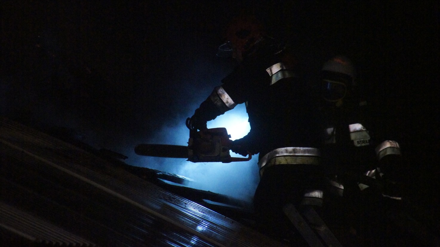 Obora spłonęła całkowicie