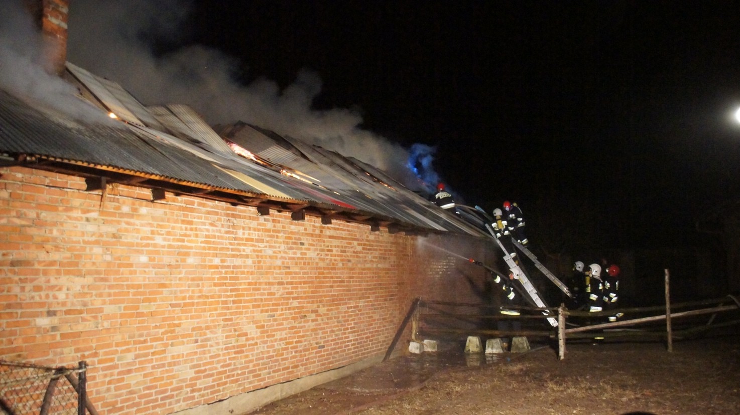 Obora spłonęła całkowicie