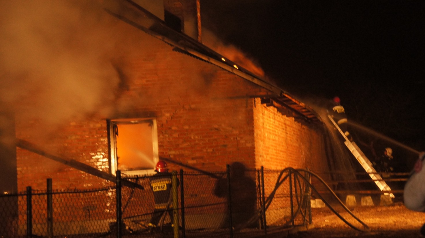 Obora spłonęła całkowicie
