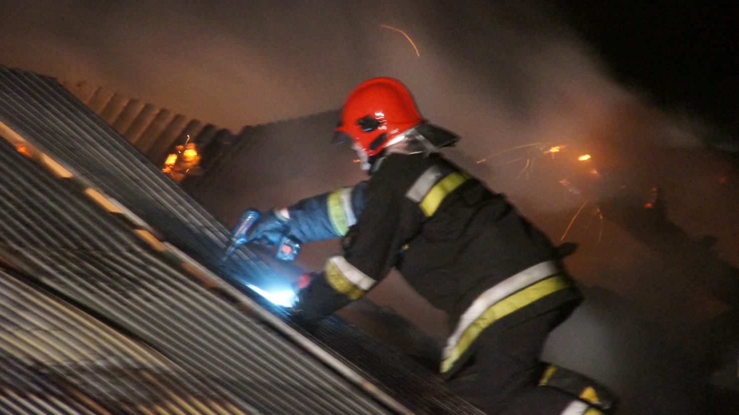 Obora spłonęła całkowicie