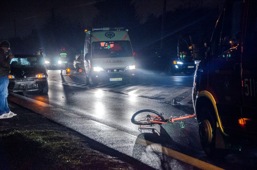 Rowerzysta potrącony na ul. Sandomierskiej w Nisku