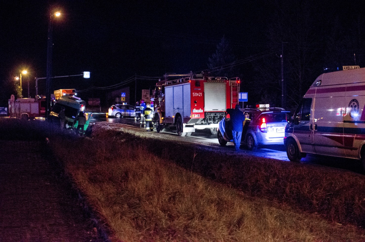 Wypadek autobusu na DK 19 ? trzy osoby ranne