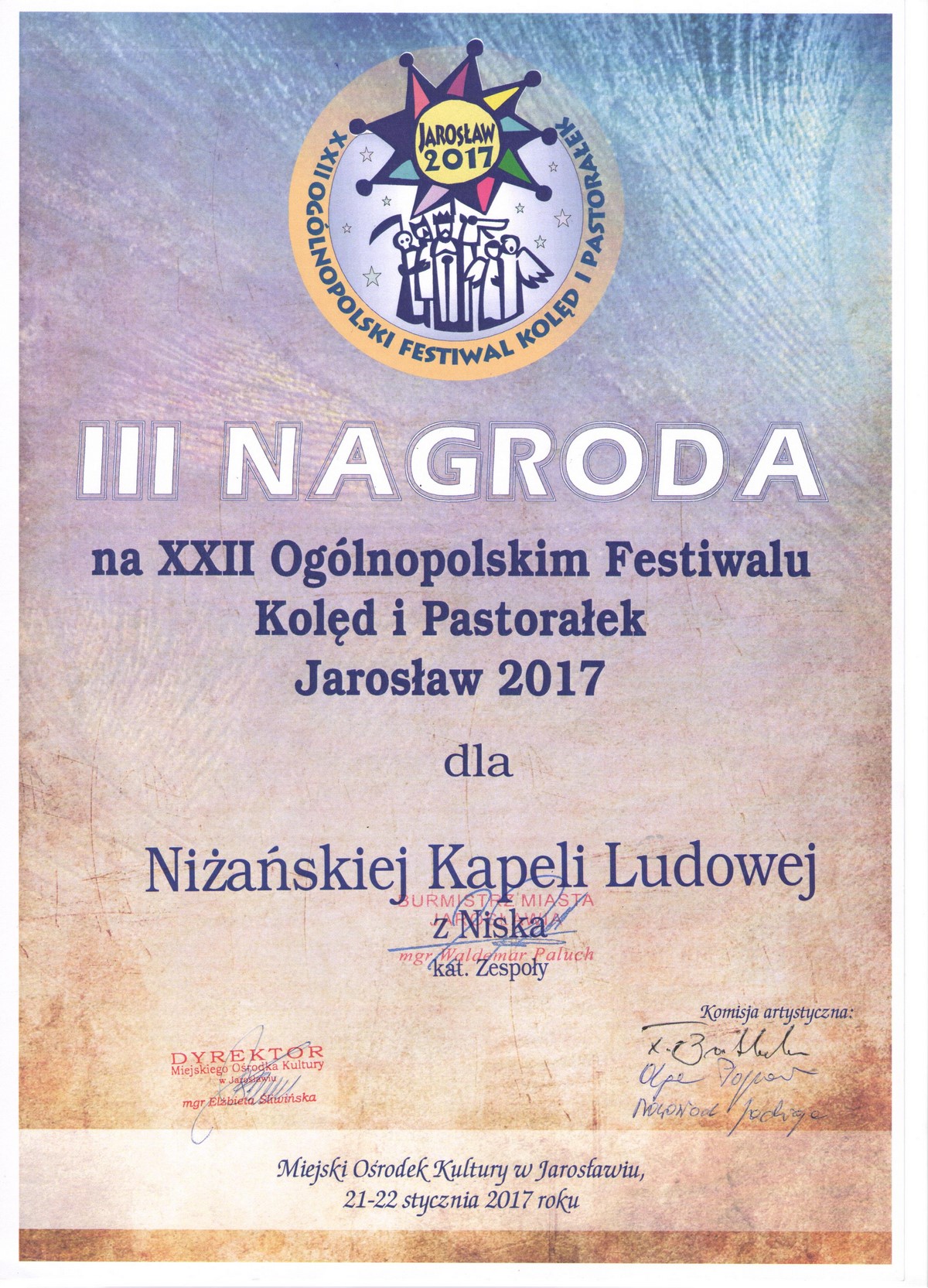 Niżańska Kapela Ludowa ponownie nagrodzona