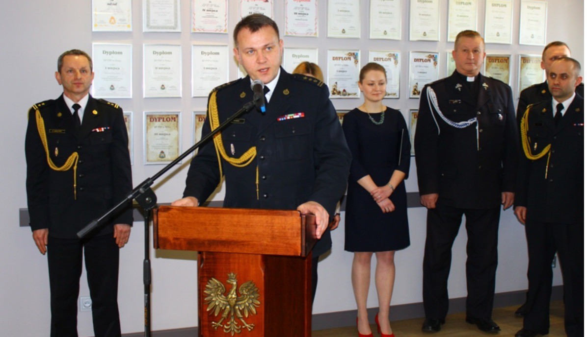 Uroczyste przyjęcie obowiązków komendanta powiatowego PSP w Nisku