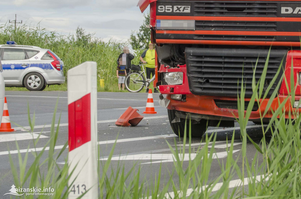 Zderzenie skody z ciężarówką