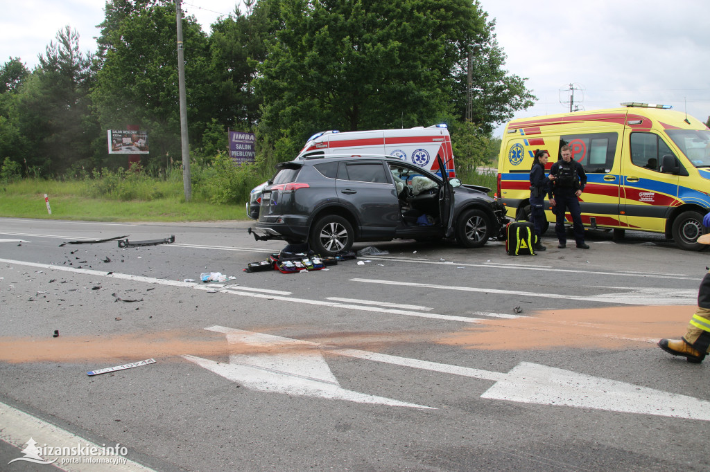 Wypadek w Zarzeczu na skrzyżowaniu