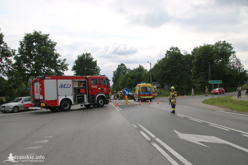 Wypadek w Zarzeczu na skrzyżowaniu