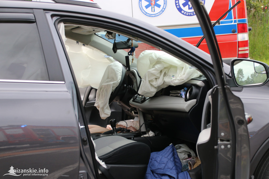 Wypadek w Zarzeczu na skrzyżowaniu