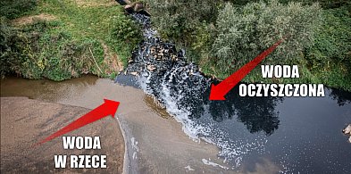 Ciemna ciecz wpływa do Sanu – mieszkańcy alarmują, służby bagatelizują-11319