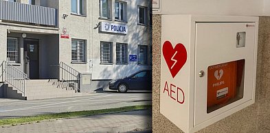 Defibrylator AED na stałe w komendzie policji w Nisku-11763