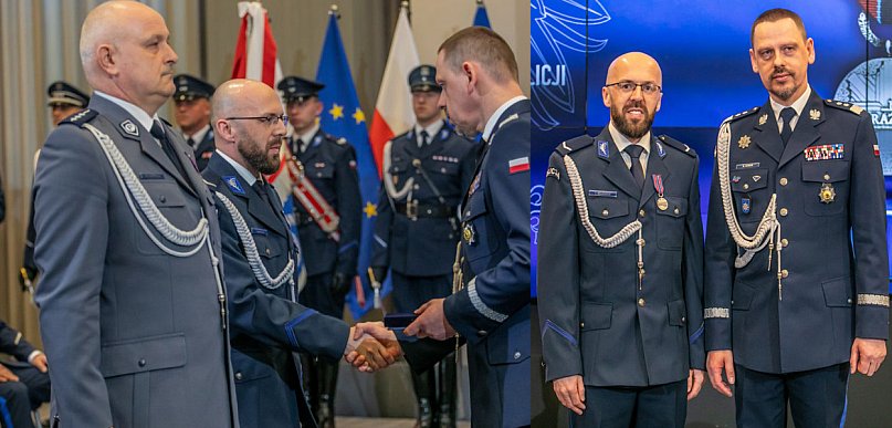 Policjanci z Rudnika odznaczeni medalem za odwagę