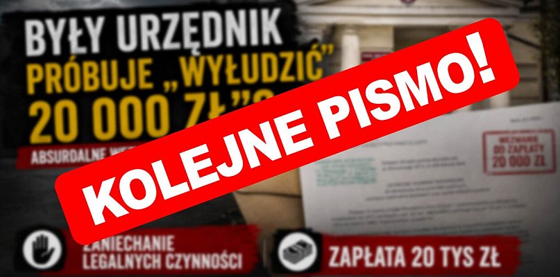 Były urzędnik ponownie wzywa redakcję