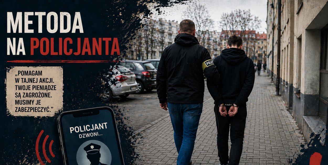 15-latek zatrzymany z udział w "metodzie na policjanta" w Jarocinie